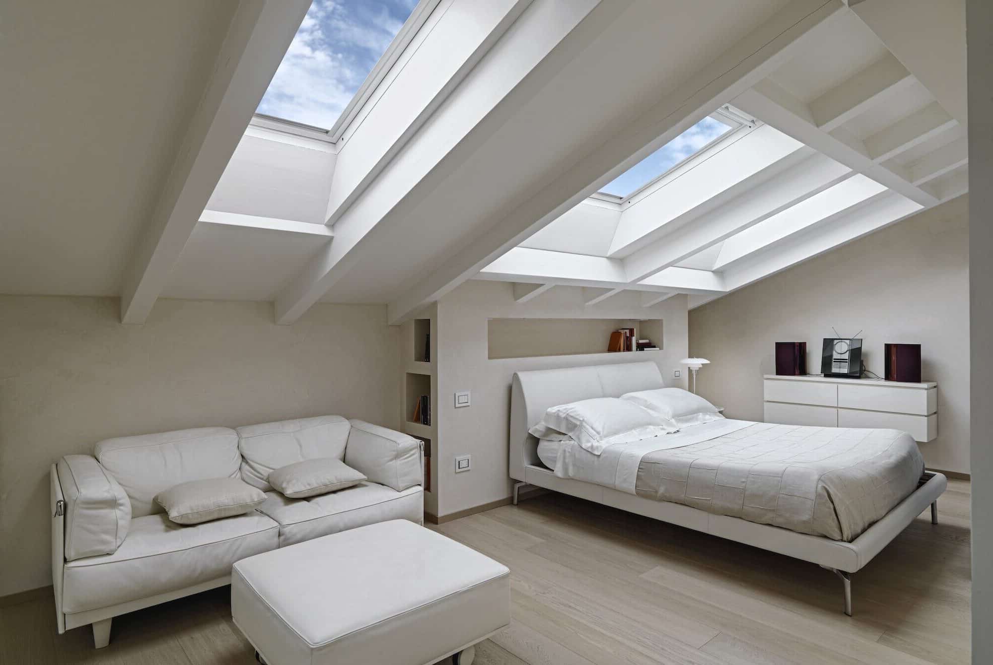Modern Bedroom skylights